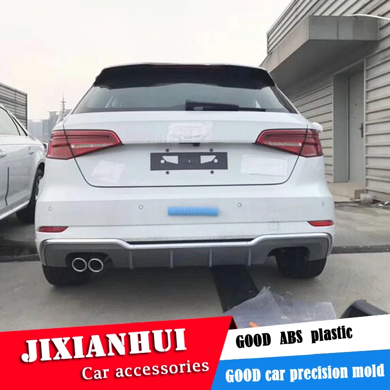 Для Audi A3 S3 Body kit спойлер 2017-2019 для Hatchback yd ABS задний бампер диффузор защитные