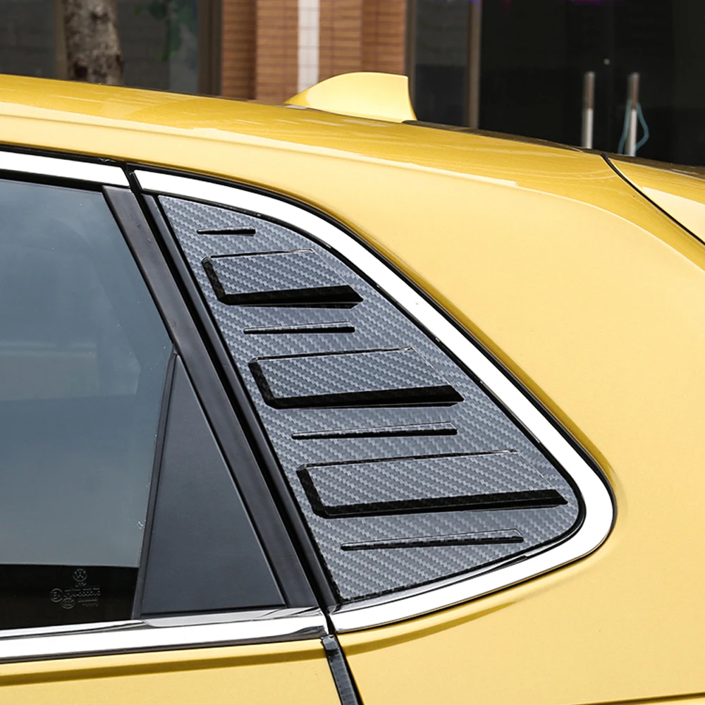Rear Window Side Vent Shades Scoop Louver Shutter Sticker Cover Trim 2x For VW Polo 2011-2015 Sedan car side window louver