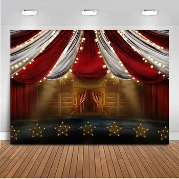 

Circus photography backdrop animals elephant theme decoration happy birthday background for photo booth studio newborn kids prop
