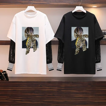 

COIGARSAM 4XL Plus Size Shirt Womens tops New Spring Women shirts White Black 3359