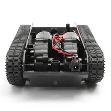 Kit de chassi para tanque de robô, brinquedo com pista de borracha para ar dui sem 130 motor, brinquedo robô diy para crianças 3-7v