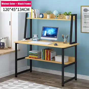

100/120CM Multi Layer Modern Manmade Board Steel Frame Office Computer Table Household Economical Large Desktop Study Desk