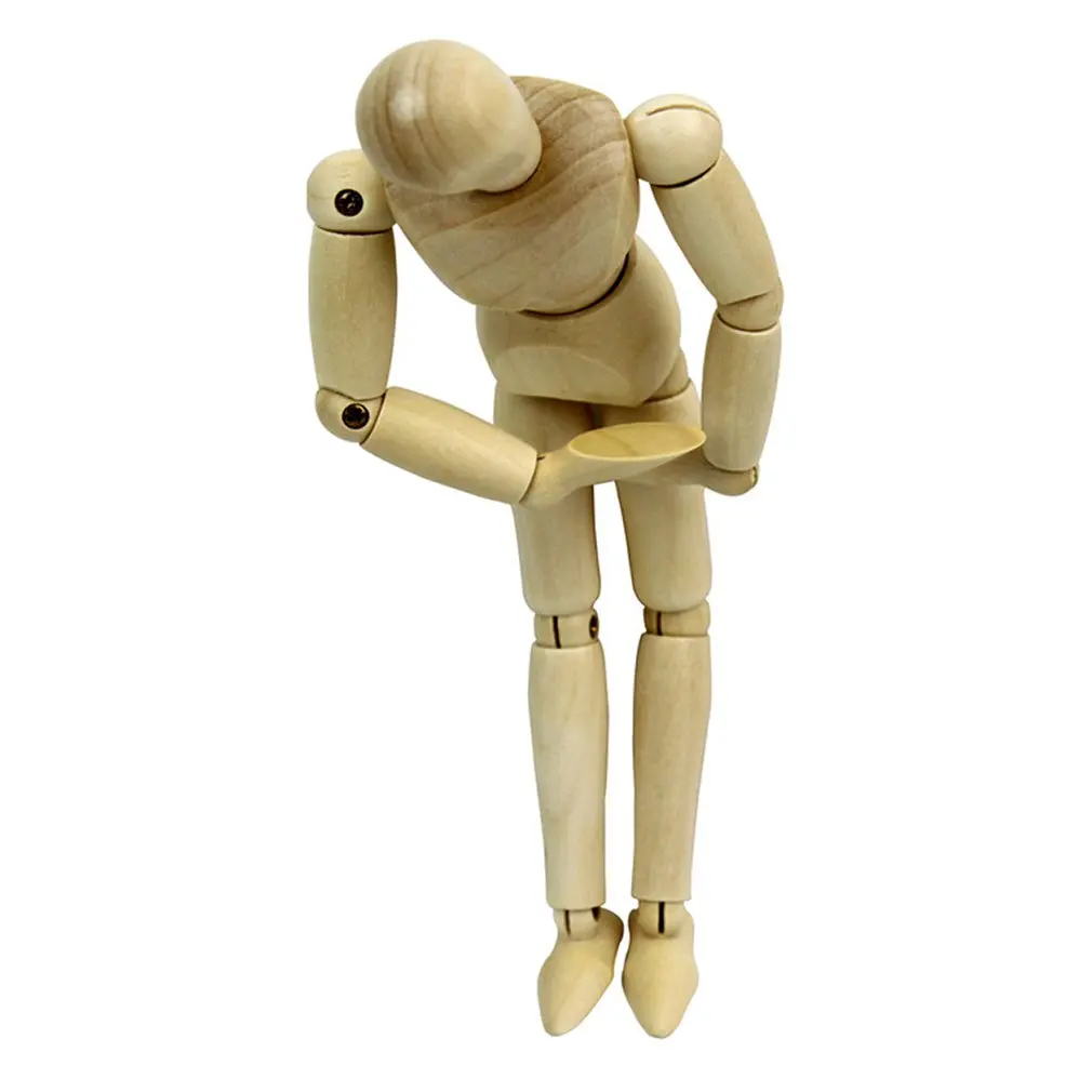 wooden man joint puppet man model creative ornaments home