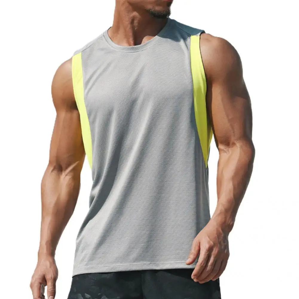 Polyester Stylish Sleeveless Sports Shirt Thin Tanks Top Slim fit for