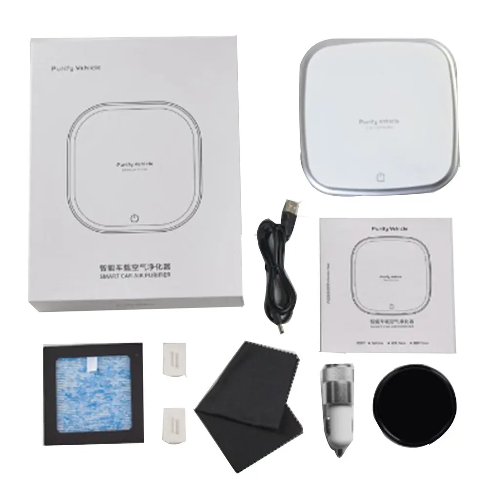 

Smart Air Purifier Car Ionizer Anion Car Air Purifier Smoke Dust Remover Portable USB Air Cleaner For Car Home Use