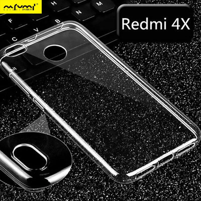 

Transparent Clear TPU Case For Xiaomi Redmi 4X Crystal Ultra-thin Back Cover Silicon soft case For Redmi 4X shell