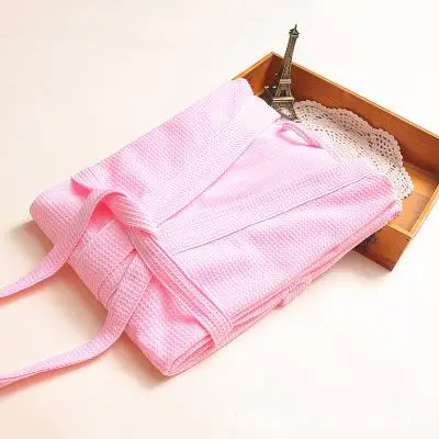 Однотонный цветной халат для душа; осенний спальный - Цвет: Pink