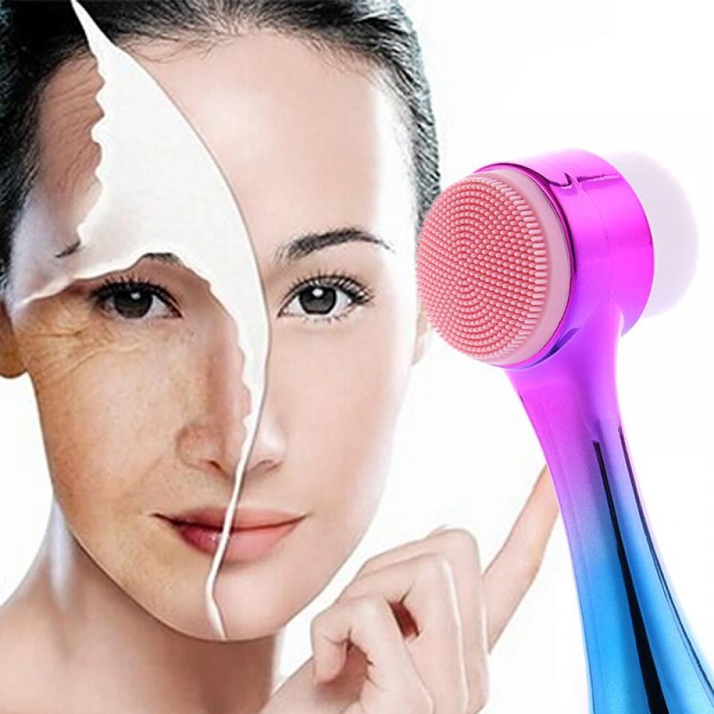 Мягкие силиконовые щетки для мытья лица очиститель для лица со щеткой водонепроницаемый дизайн здоровье красота ваше лицо женские очищающие средства двойного использования