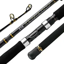 

1.8M 2.1M 2.4M 3-Piece Boat Spinning Rod Heavy Fishing Rod Jigging Carbon Fiber Portable Travel Fishing Rod (30-50-Pound Test)