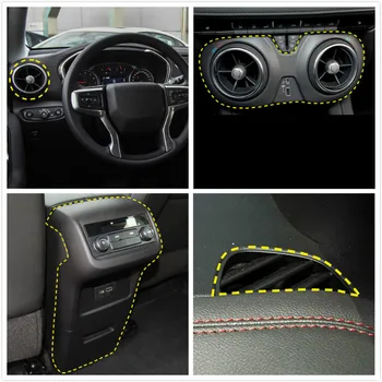 

For Chevy Chevrolet Blazer 2019 2020 Carbon Style A/C Air Outlet Vent Stickers Cover Trim Car Styling