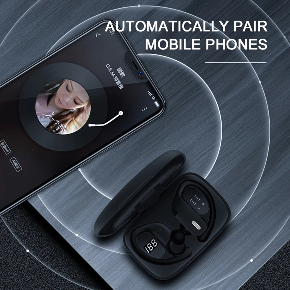 T17 TWS Bluetooth V5 Wireless in Ear Headset with LED Power Display HiFi HD Call