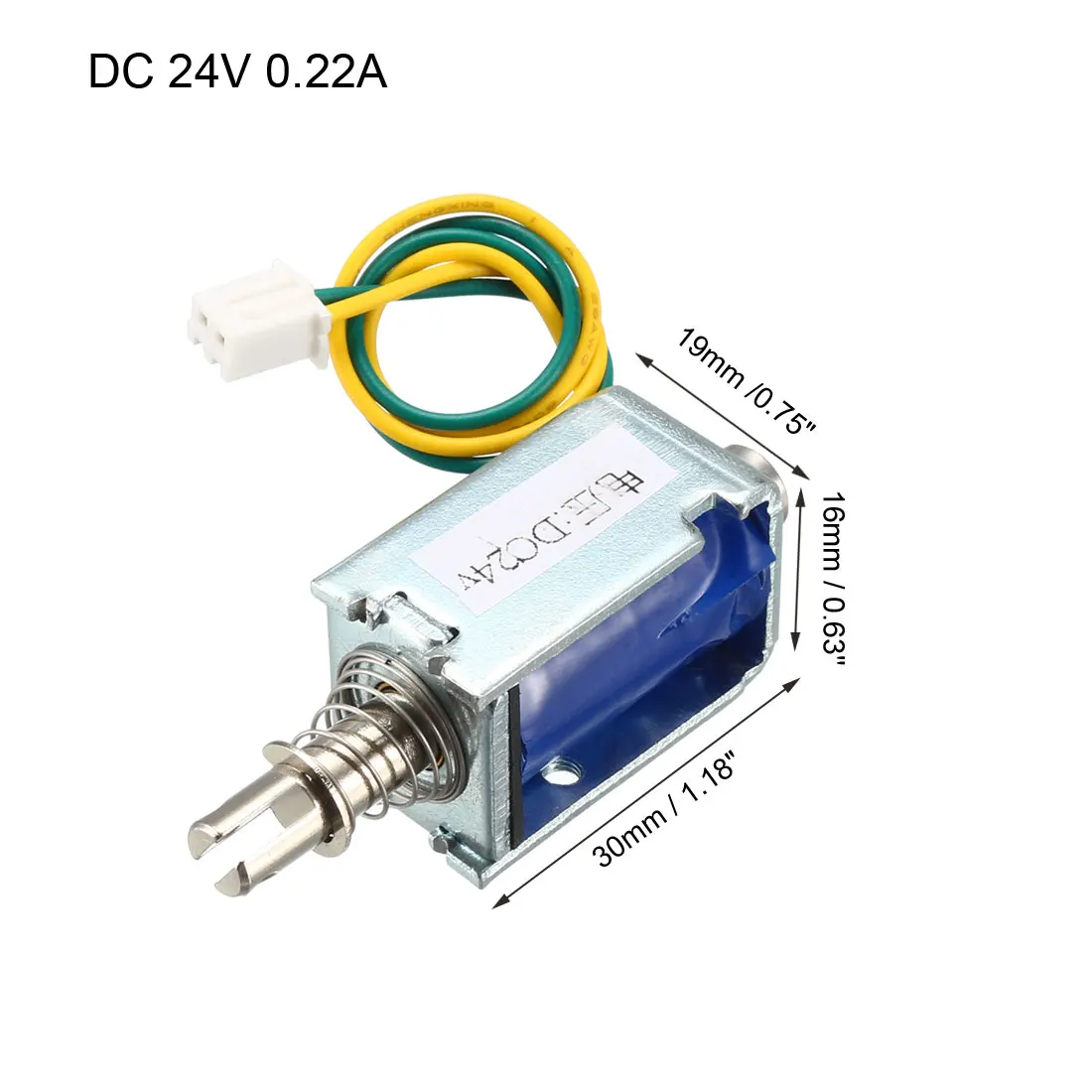 Uxcell DC24V 0.22A двухтактный электромагнит, 5,5 мм/28 г 0 мм/350 г, открытая рама, линейное движение