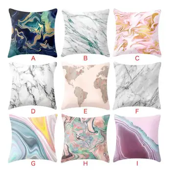 

Gradient Marble Geometric Decorative Pillow Cases Couch Sofa Cushion Cover Home Party Hotel Decor Pillowcases~