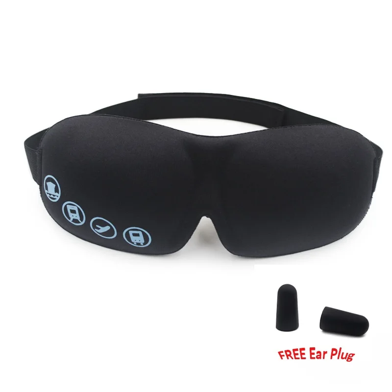 

Sleeping Eye Mask, Travel Sleep Eye Shade Cover, 3D Memory Foam Nap Eye Patch Blindfolds Blinders, FREE Earplug