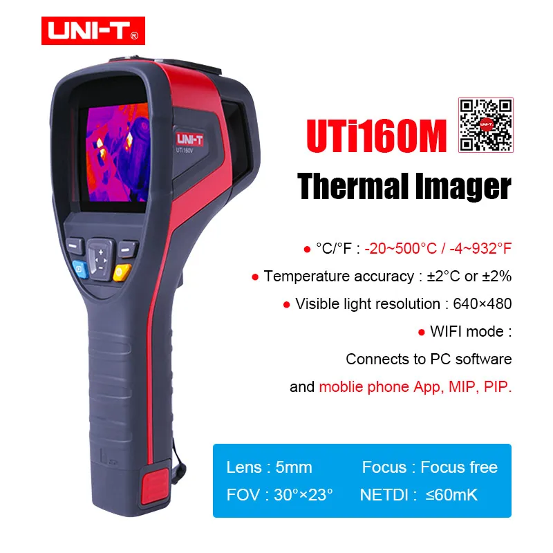 UNI-T UTi160G/UTi160V/UTi160H/UTi160M Термальность Imager cindustrial инспекции ручная фокусировка Термальность термометр с USB - Цвет: UTi160M