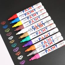 12 цветов, водонепроницаемый металлический маркер с перманентной краской, автомобильные шины, протекторы, CD Graffti, маслянистый маркер, Macador Caneta, Канцтовары, новинка