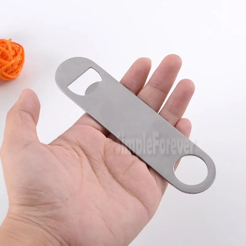 

Large Stainless Steel Flat Bottle Opener Beer Wine Openers Multifunction Home Kitchen Bar Tool