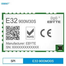 

CDSENET SX1276 Chip 868~915Mhz Lora Wireless Module 30dBm 10Km Smd Rf Transceiver Voor Ipex Stempel gat Antenne E32-900M30S