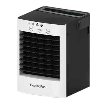 

Portable USB Powered Mute Mini Cooling Fan Air Conditioning Fan Home Office Leafless Fan