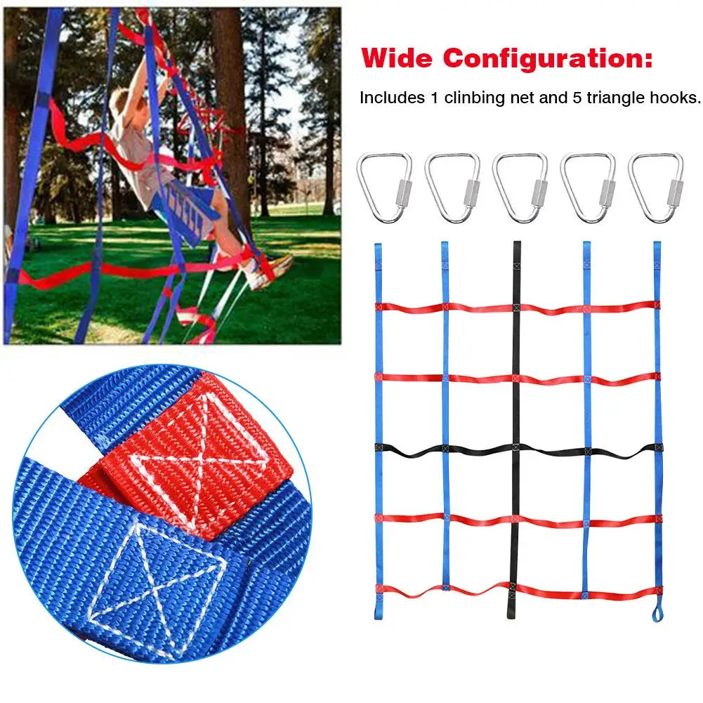 Children Climbing Net Rainbow Nylon Outdoor Kids Physical Training DIY