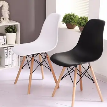 

Hot 4pcs/Set Dining Chairs With Wooden Legs Modern Nordic Design Multicolors Home Kitchen Dining Room Furniture Chairs HWC