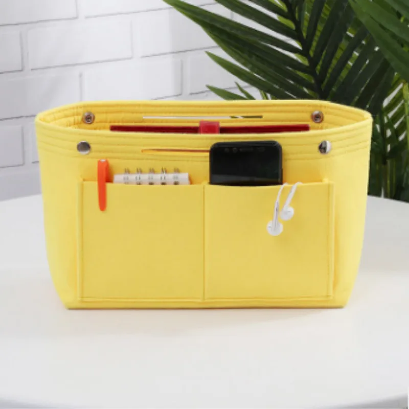 

New felt multi-functional cosmetic bag finishing bag inner case storage bag middle bag