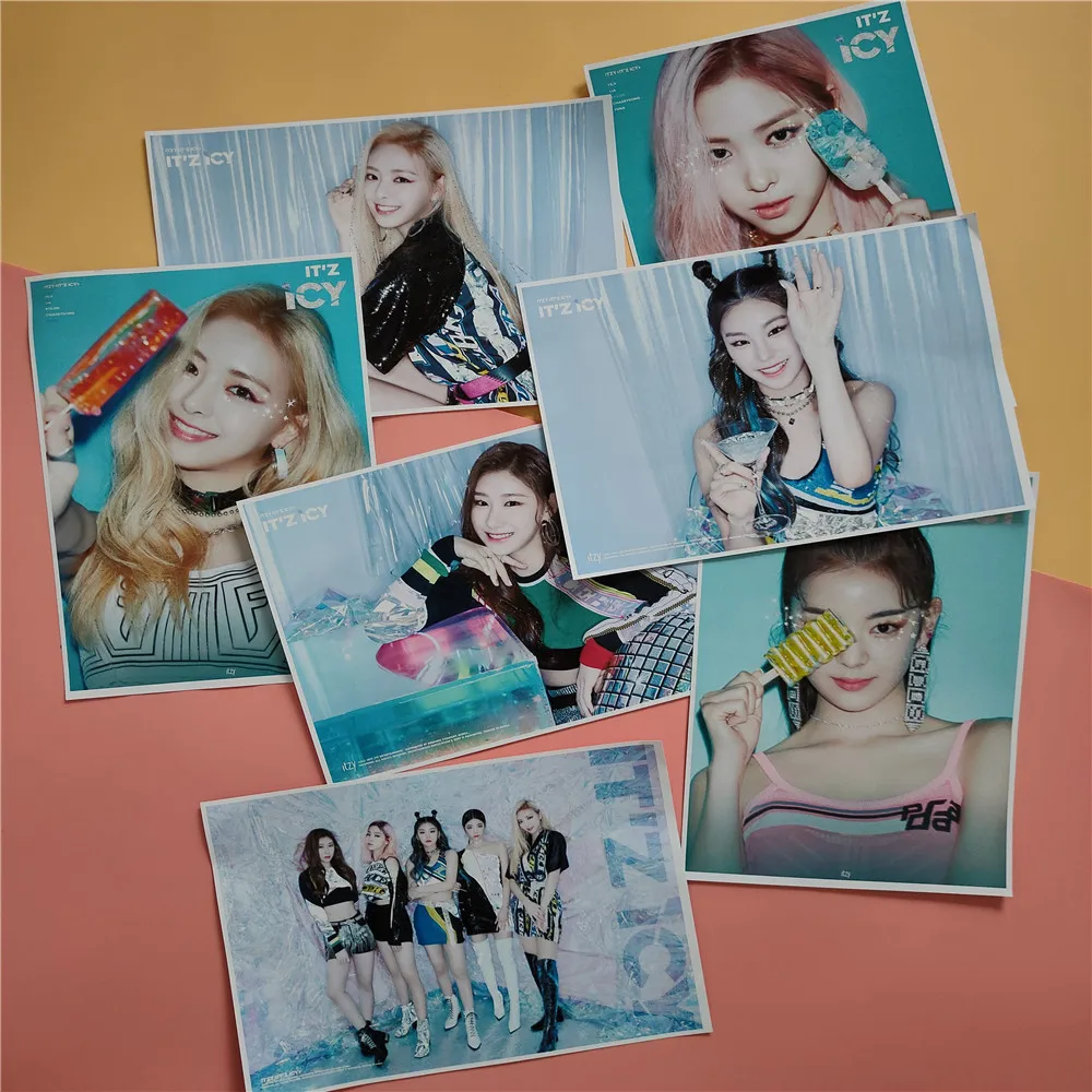 2 шт./компл. Kpop Itzy наклейка плакат самоклеящийся HD фото печать для поклонников