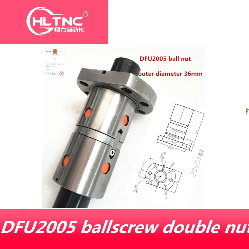 DFU2005 шариковый винт двойная гайка 20 мм CNC DIY резьба части машины|Линейные
