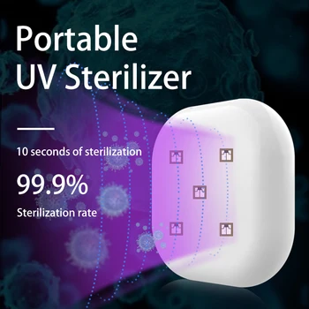 

Portable UV Germicidal Disinfection Lamp Home Travel Handheld Lamp UVC Bactericidal Lamp Sucker UV Disinfection Germicidal