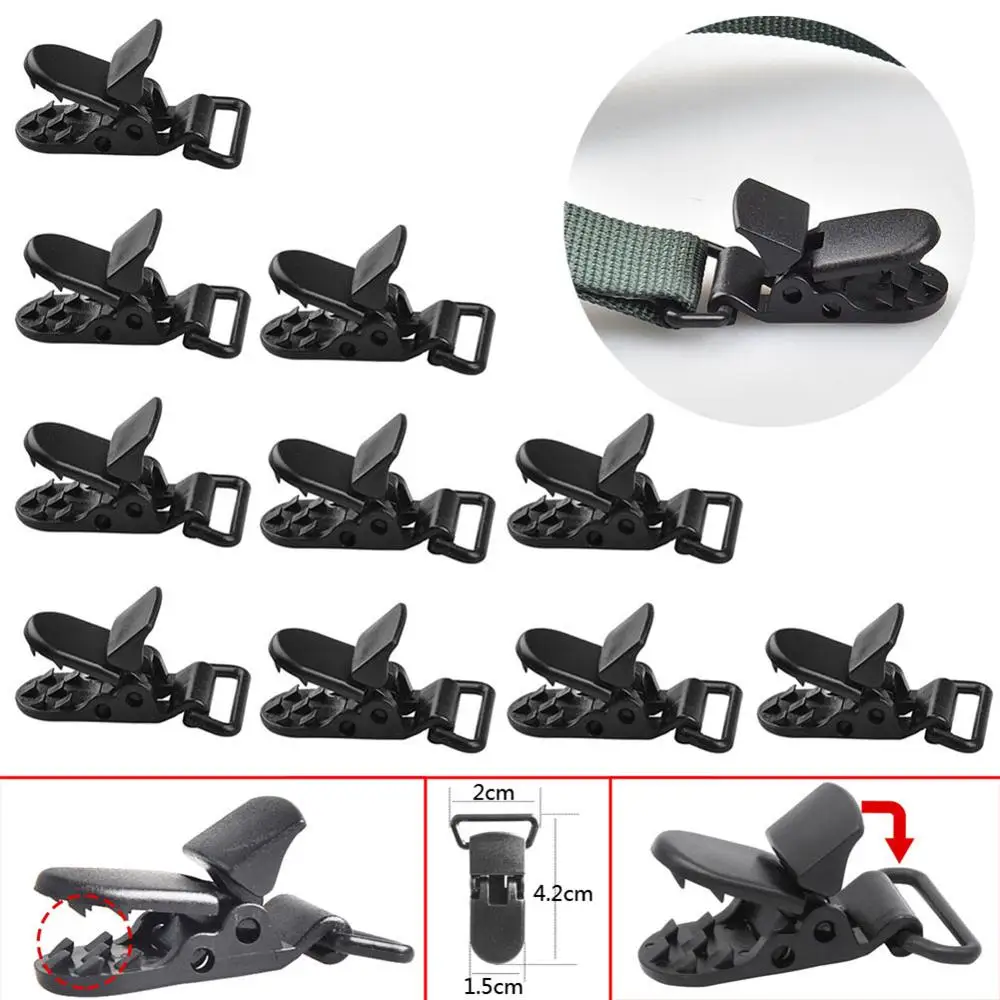 

10pcs Outdoor Canopy Windproof Fixing Clip Canopy Point Plastic Clip Duckbill Fixing Clip for Outdoors Camping Farming Garden