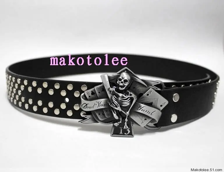 belts designer 2020 Fashion men Punk belt skull street dance full rivet belts heavy metal rock belt Hip hop nightclub skull belt personality holeless belt