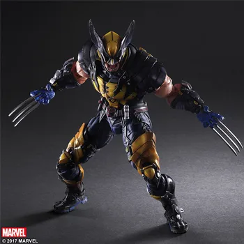 

26cm Play Arts Kai Wolverine Action Figures Super Movable Joints Assembly Marvel Figurines Pvc Statue Collectible Model Toy