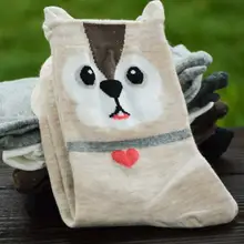 Милые носки с собаками японские носки женские Харадзюку рождественские хлопковые стереоскопические носки с героями мультфильмов Модные женские носки