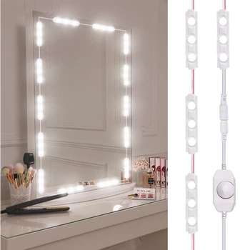 

Led Vanity Mirror Lights Hollywood Style Vanity Make Up Light Ultra Bright White LED Control Lights Strip For Makeup