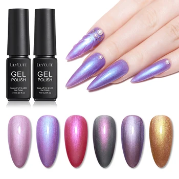 

LILYCUTE 7ml Shell UV Gel Polish Semi Permanent Pearl Glitter Hybrid Nail Varnish Soak Off UV LED Nail Art Gel Polish