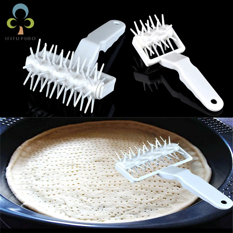 1PC DIY Plastic Pizza Cookies Dough Roller Pastry Pie Needle Wheels