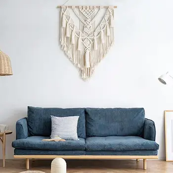 

Bohemian Wall Decor Beautiful Woven Home Handmade Woven Tapestry Tassel Economic Craft Decoration Banner Macrame Wall Hanging