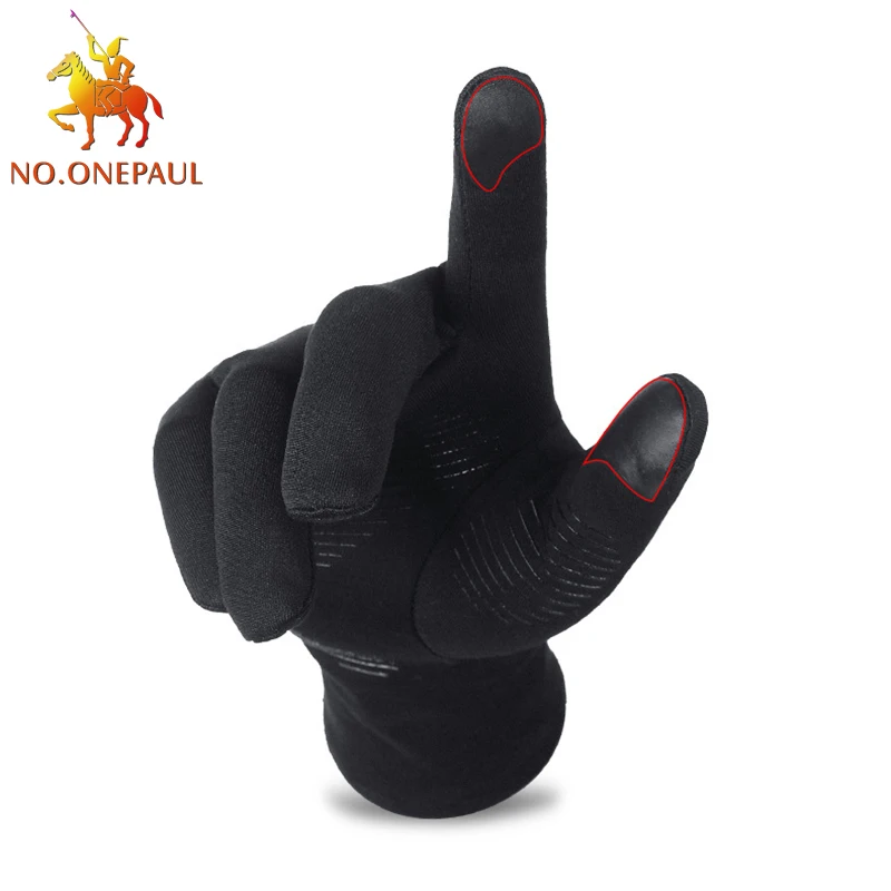 Плотные вязаные хлопковые перчатки NO.ONEPAUL с пятью пальцами рождественские