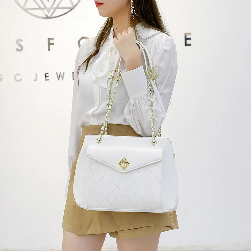 

Fashion Leather Bags For Women Luxury Handbags Women Bags Designer Big Tote Hand Bag Chain Leather Handbag Set Bolsa Feminina