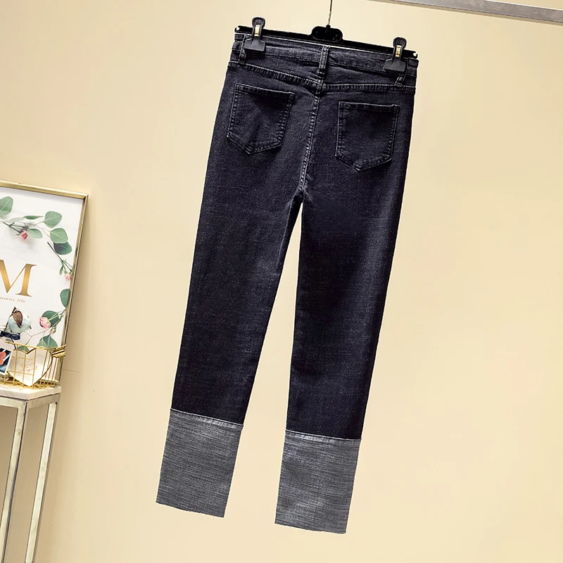 Big Code Jeans Women's New Fashion Slim Stretch Tights Denim Jeans Legings Girls Ladies Al-match Pencil Pants Feminina