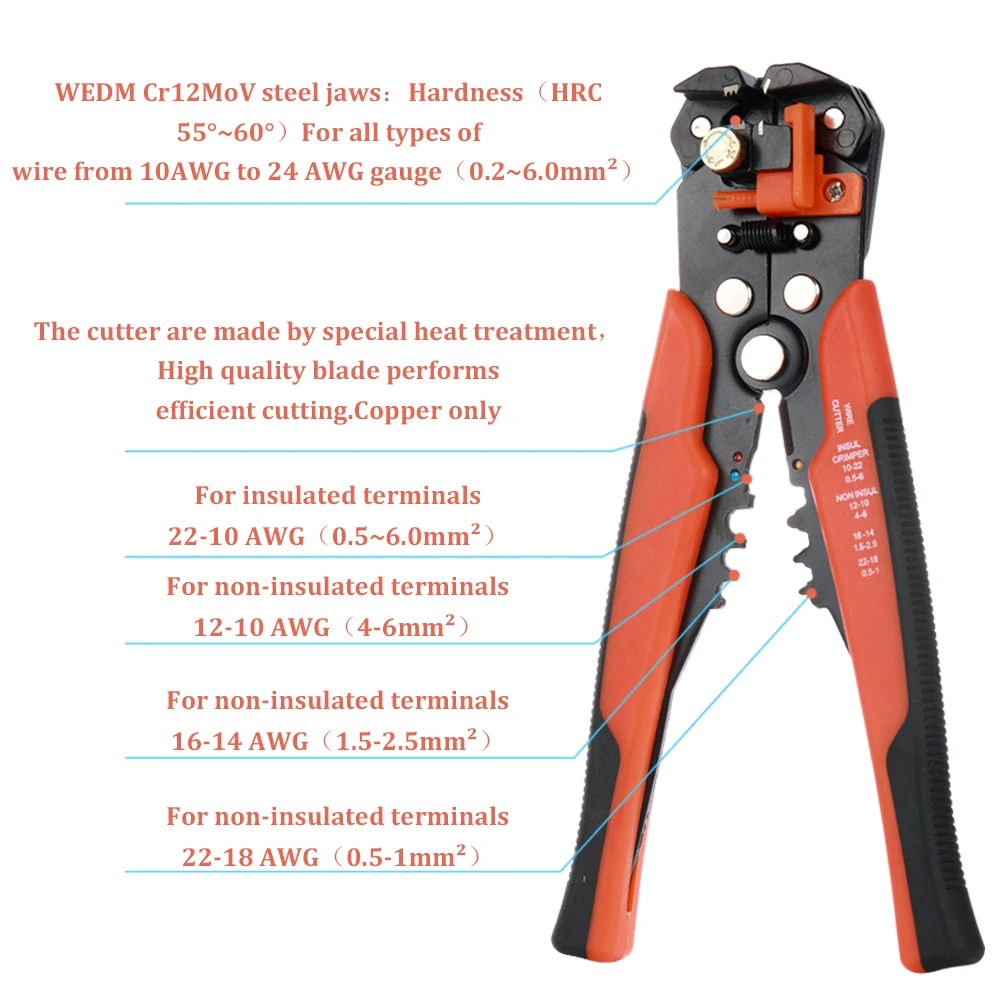 

Hot New Electrical Wire Terminal Kit with 5-in-1 Automatic Wire Stripper Crimper and 400pcs Connectors Clamp