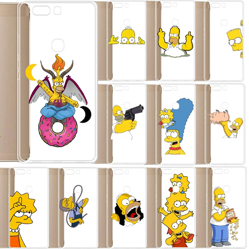 Homer J. Simpson модные силиконовые чехлы с рисунком для телефонов huawei P8L P9 P20 P20L P30 Pro Mate20 9