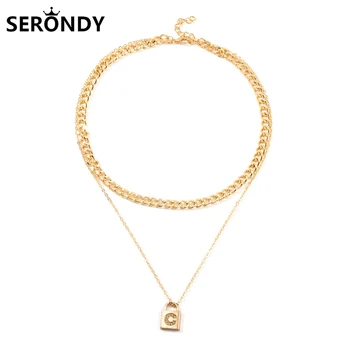 

Alloy Lock Choker Necklace For Women Jewelry Collares Friends Chains Novel Girl Gift Accessories Aesthetics Suspension XL10145