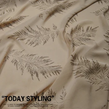 

LEO&LIN Light Brown Khaki Elegant Silk Georgette Chiffon Clothing Fabric DIY Sewing