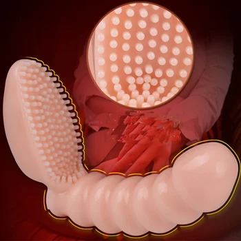 Brush Finger Vibrator Clitoris Stimulation Finger Sleeve Dildo Vibrating Egg Adult Sex Toys for Woman Licking G Spot Massager 2