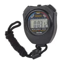 Спортивный секундомер профессиональный ручной Водонепроницаемый ЖК-дисплей цифровой секундомер-таймер хронограф счетчик Спорт Сигнализация