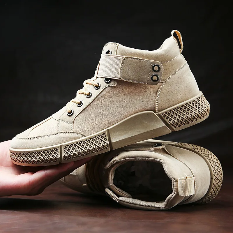

2019 Autumn Hight-top MEN'S SHOES Sub-Korean-style Versatile Students Shoes New Style Men British Style Bang MEN'S Casual Shoes