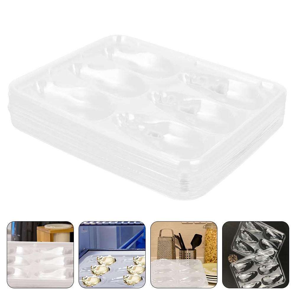 20pcs Disposable Oyster Packing Tray Portable Oyster Storage Plate For
