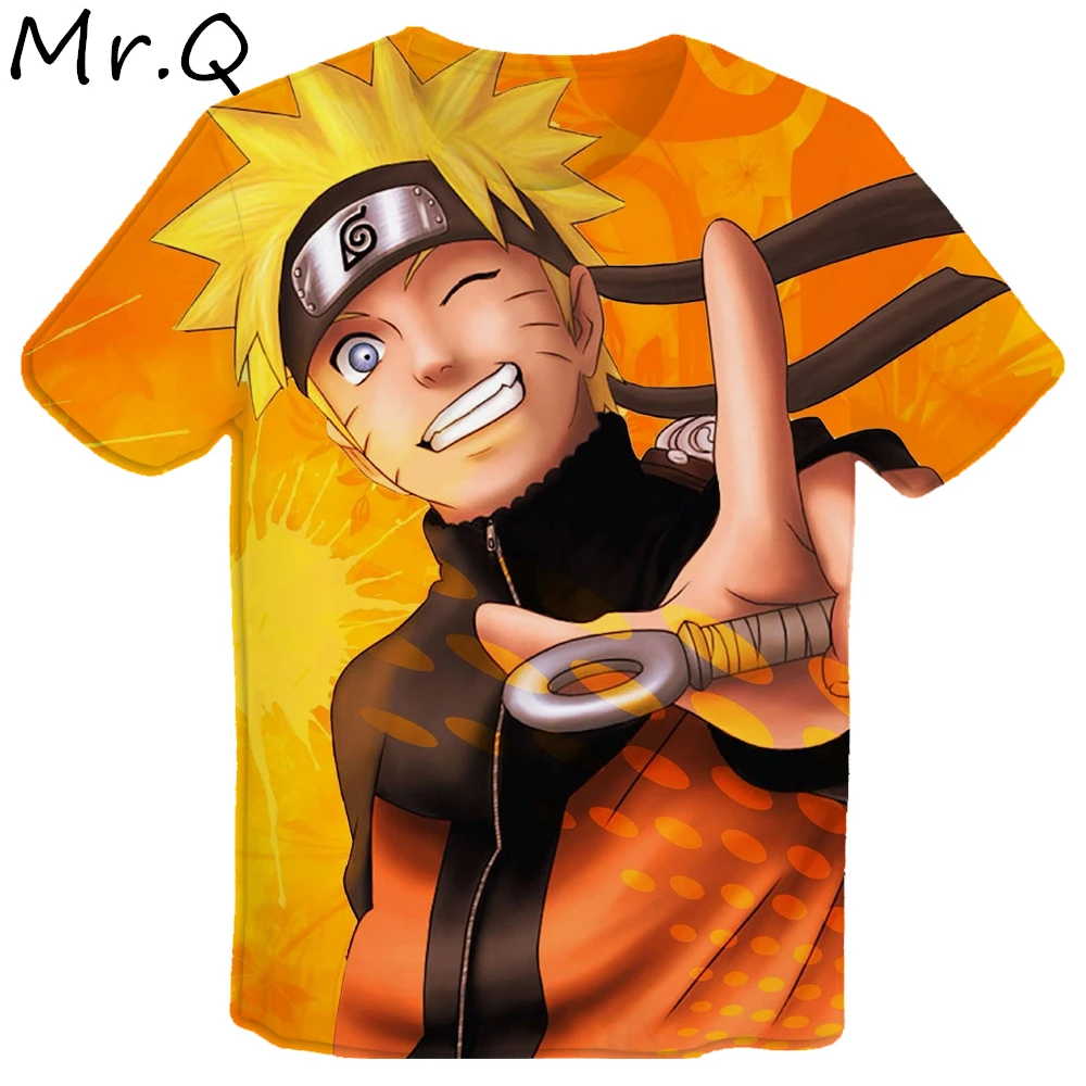 Mr. Q модная футболка для мужчин Наруто рисунок костюм косплей 3d с повязка Naruto