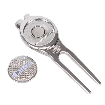 

1 Pcs Golf Repair Tool Golf Divot Repair Tool Magnet with Golf Marker Key Chain Liner Clip Drop Shiping